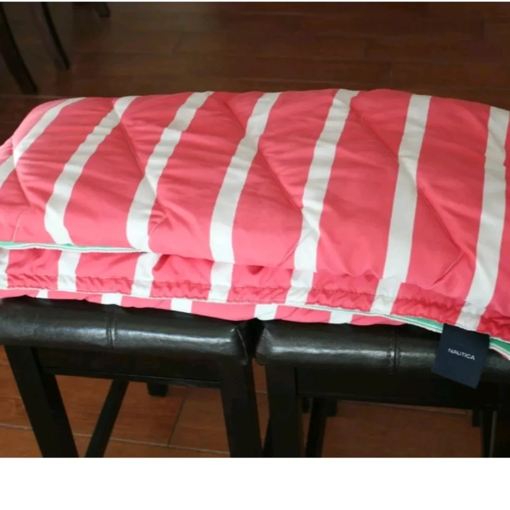 Nautica Kids‎ Nautical Pink/Peach and White Stripes
